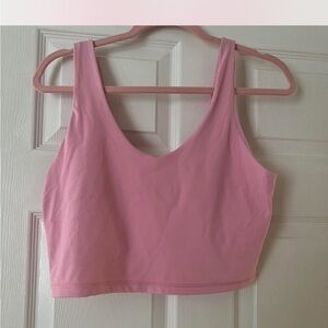 Social Tourist Hollister Women's Pink Cropped Workout Tank Size Large Normcore